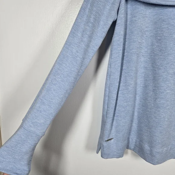 Lilly Pulitzer Belinda Light Blue Long Sleeve Cowl Neck Pullover Top Size Small - Picture 7 of 15